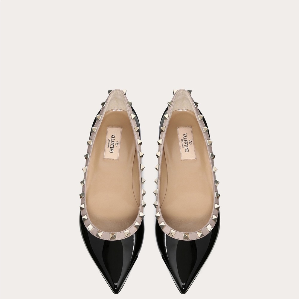 Patent Rockstud Ballet Flat